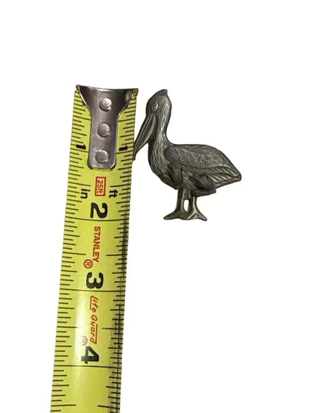 Vintage Pewter Pelican Bird Brooch Pin With Chicks earrings